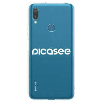 Picasee Huawei Y7 2019 Hülle - Transparentes Silikon - Picasee - new logo - white