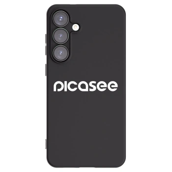 Picasee Samsung Galaxy S25+ 5G Hülle - Schwarzes Silikon - Picasee - new logo - white