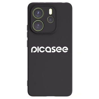 Picasee Xiaomi Redmi Note 14 4G Hülle - Schwarzes Silikon - Picasee - new logo - white