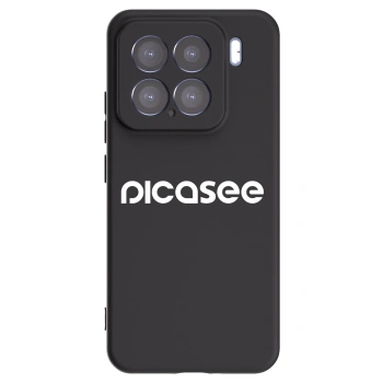 Picasee Xiaomi 15 Hülle - Schwarzes Silikon - Picasee - new logo - white