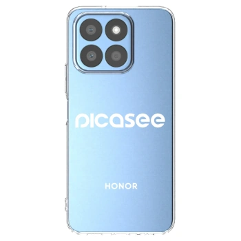 Picasee Honor X8c Hülle - Transparentes Silikon - Picasee - new logo - white