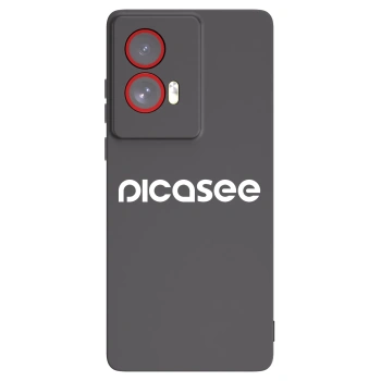 Picasee Motorola Edge 50 Fusion Hülle - Schwarzes Silikon - Picasee - new logo - white