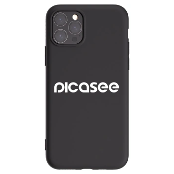 Picasee Apple iPhone 11 Pro Hülle - Schwarzes Silikon - Picasee - new logo - white