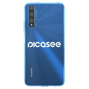 Picasee Huawei Nova 5T Hülle - Transparentes Silikon - Picasee - new logo - white