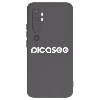 Picasee Xiaomi Mi Note 10 (Pro) Hülle - Schwarzes Silikon - Picasee - new logo - white