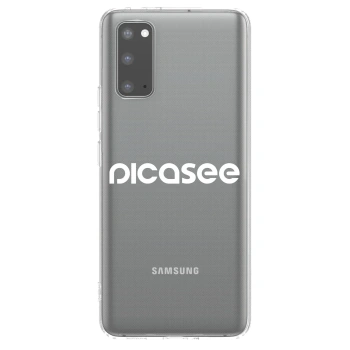 Picasee Samsung Galaxy S20 G980F Hülle - Transparentes Silikon - Picasee - new logo - white