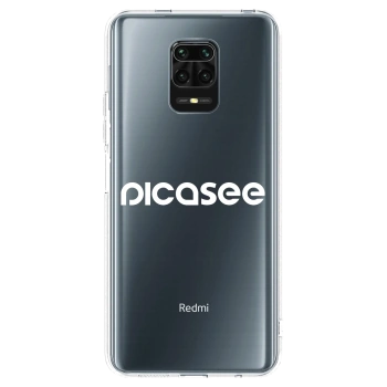 Picasee Xiaomi Redmi Note 9 Pro Hülle - Transparentes Silikon - Picasee - new logo - white