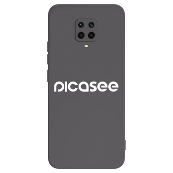 Picasee Xiaomi Redmi Note 9 Pro Hülle - Schwarzes Silikon - Picasee - new logo - white