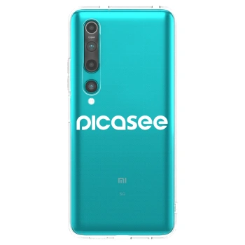 Picasee Xiaomi Mi 10 Hülle - Transparentes Silikon - Picasee - new logo - white
