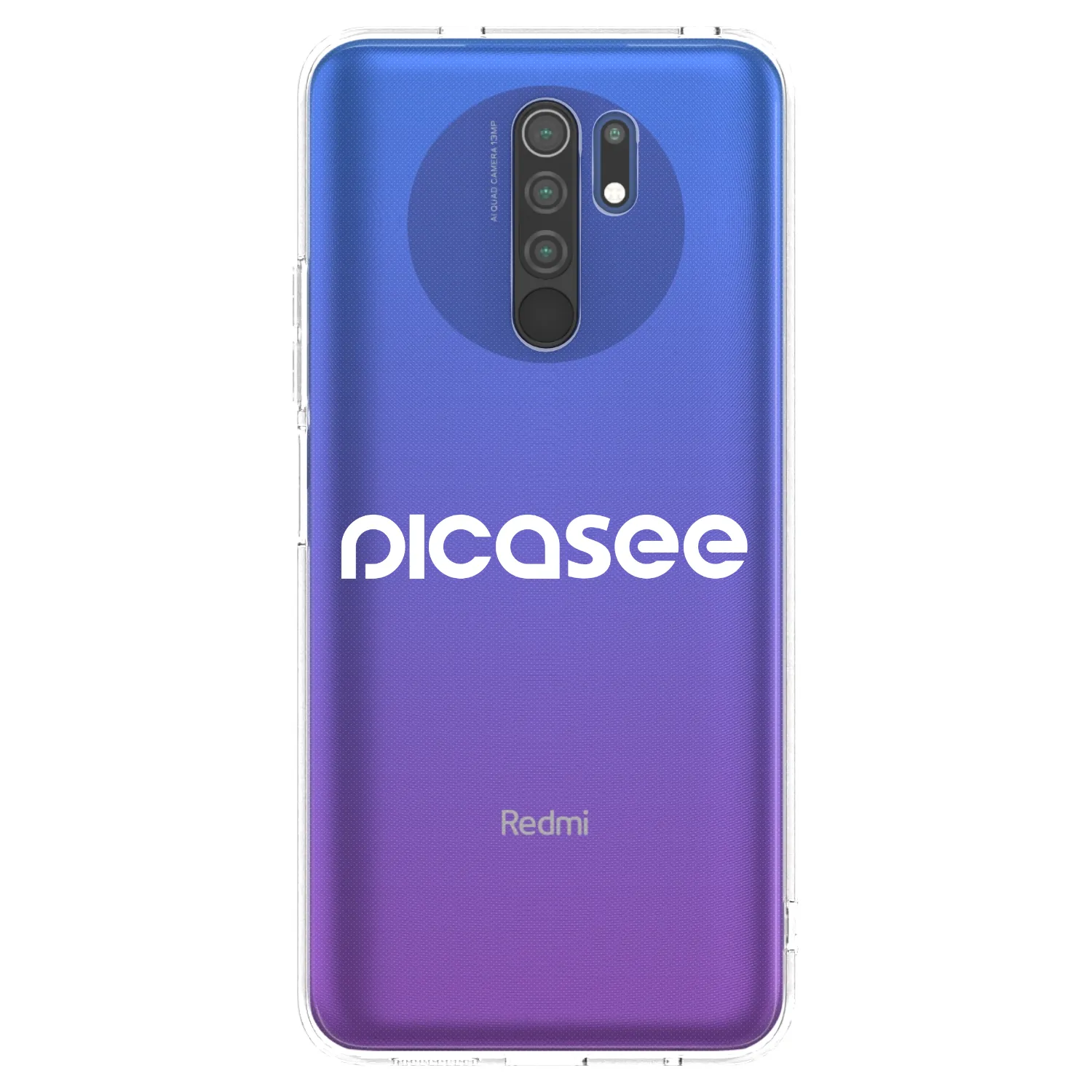Picasee Xiaomi Redmi 9 Hülle - Transparentes Silikon - Picasee - new logo - white