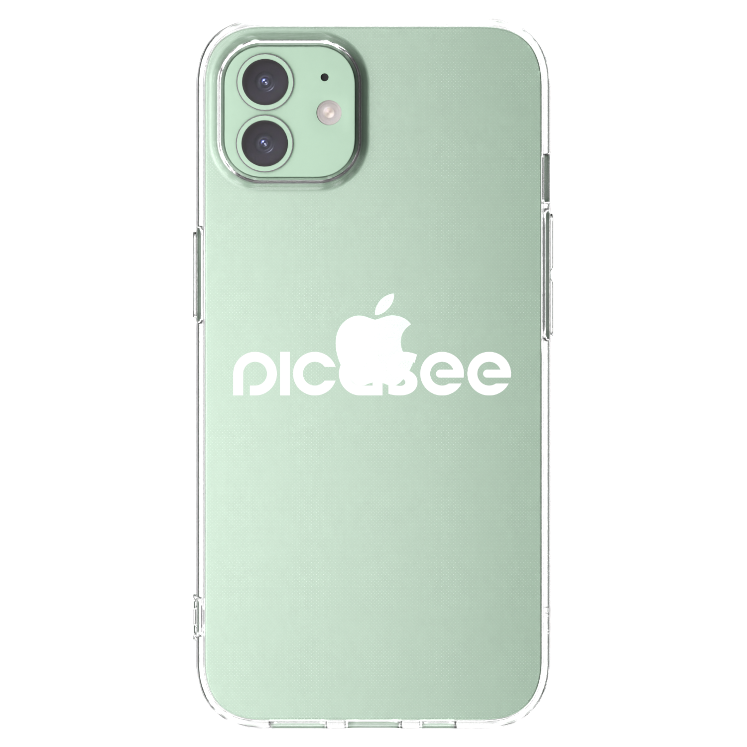 Picasee Apple iPhone 12 Hülle - Transparentes Silikon - Picasee - new logo - white