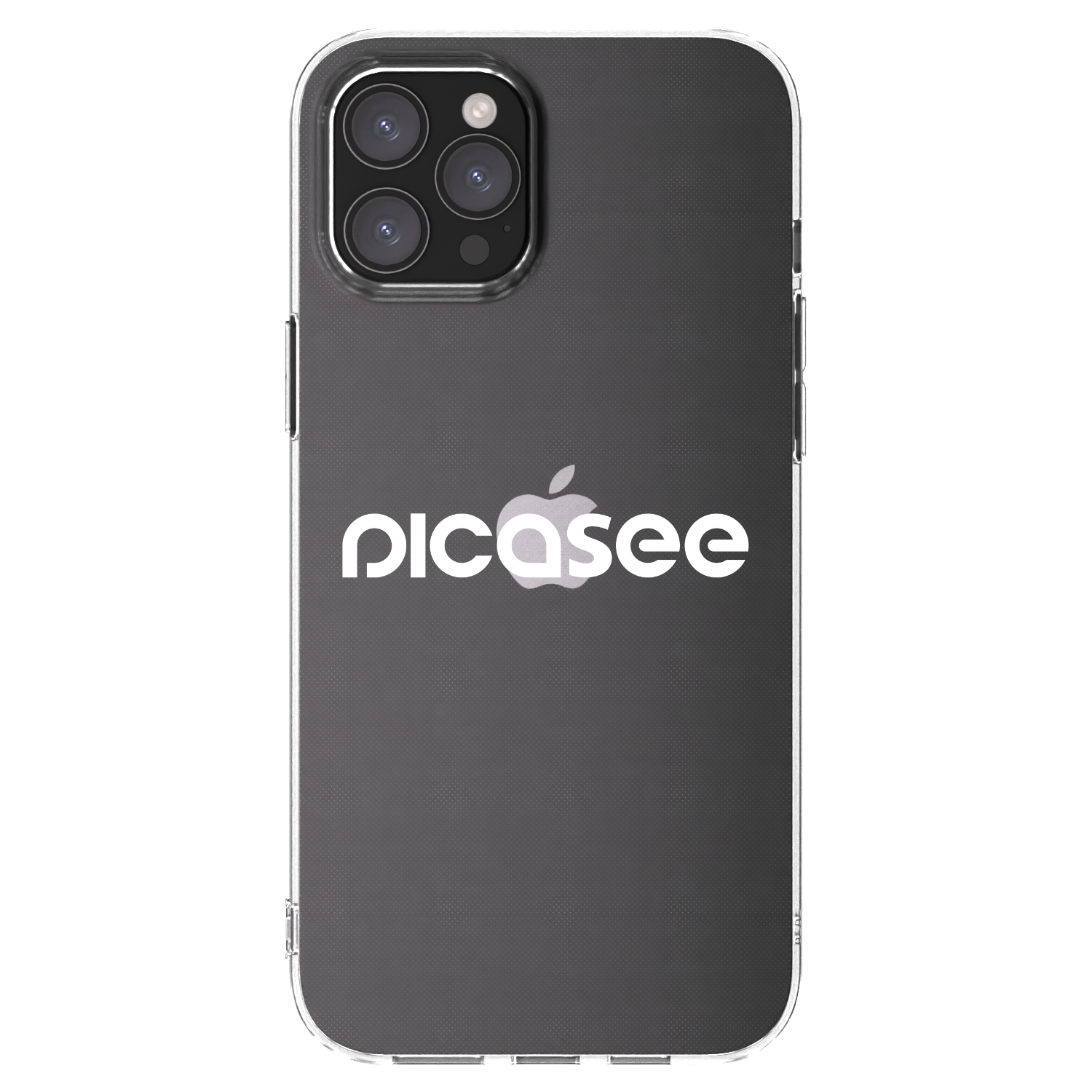 Picasee Apple iPhone 12 Pro Max Hülle - Transparentes Silikon - Picasee - new logo - white
