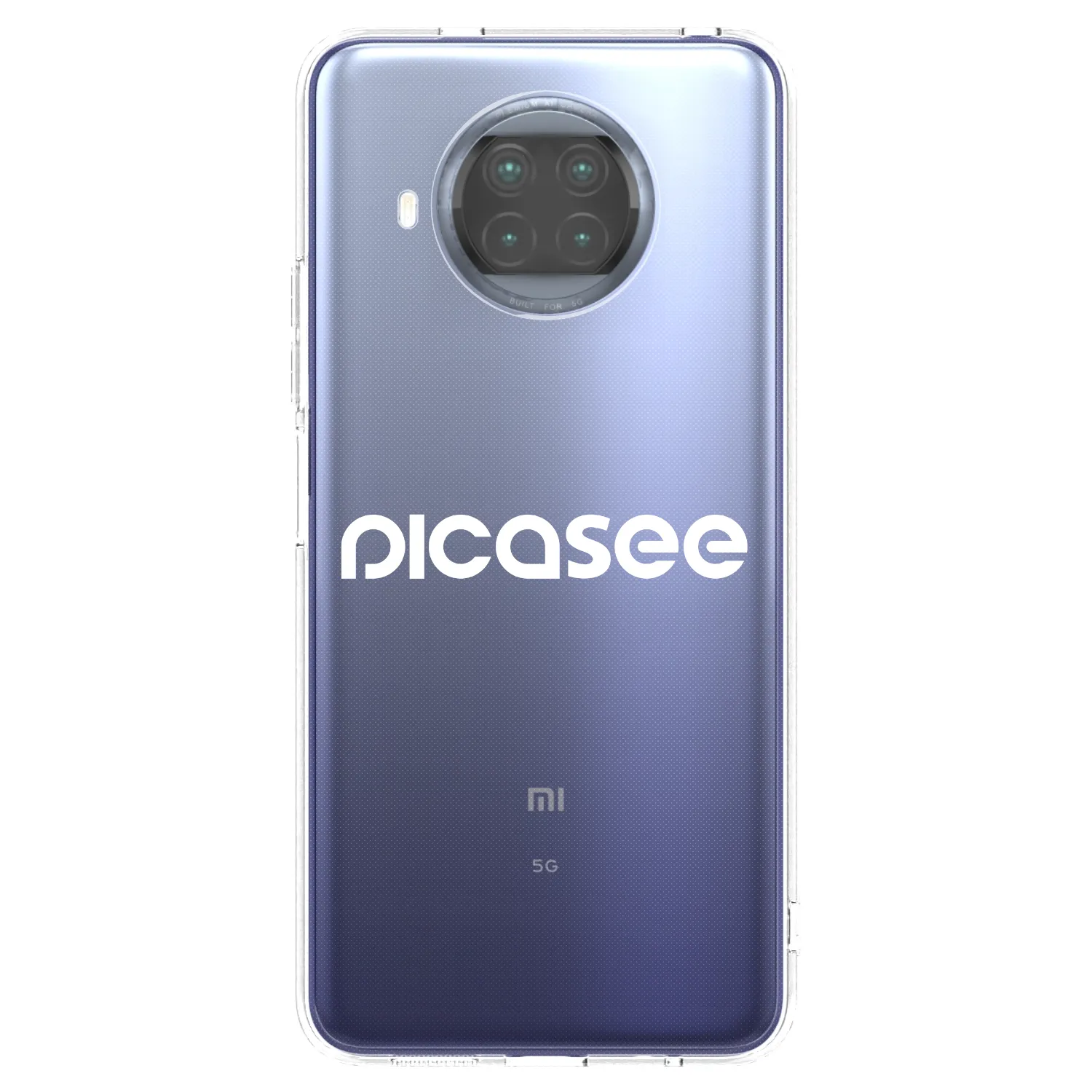 Picasee Xiaomi Mi 10T Lite Hülle - Transparentes Silikon - Picasee - new logo - white