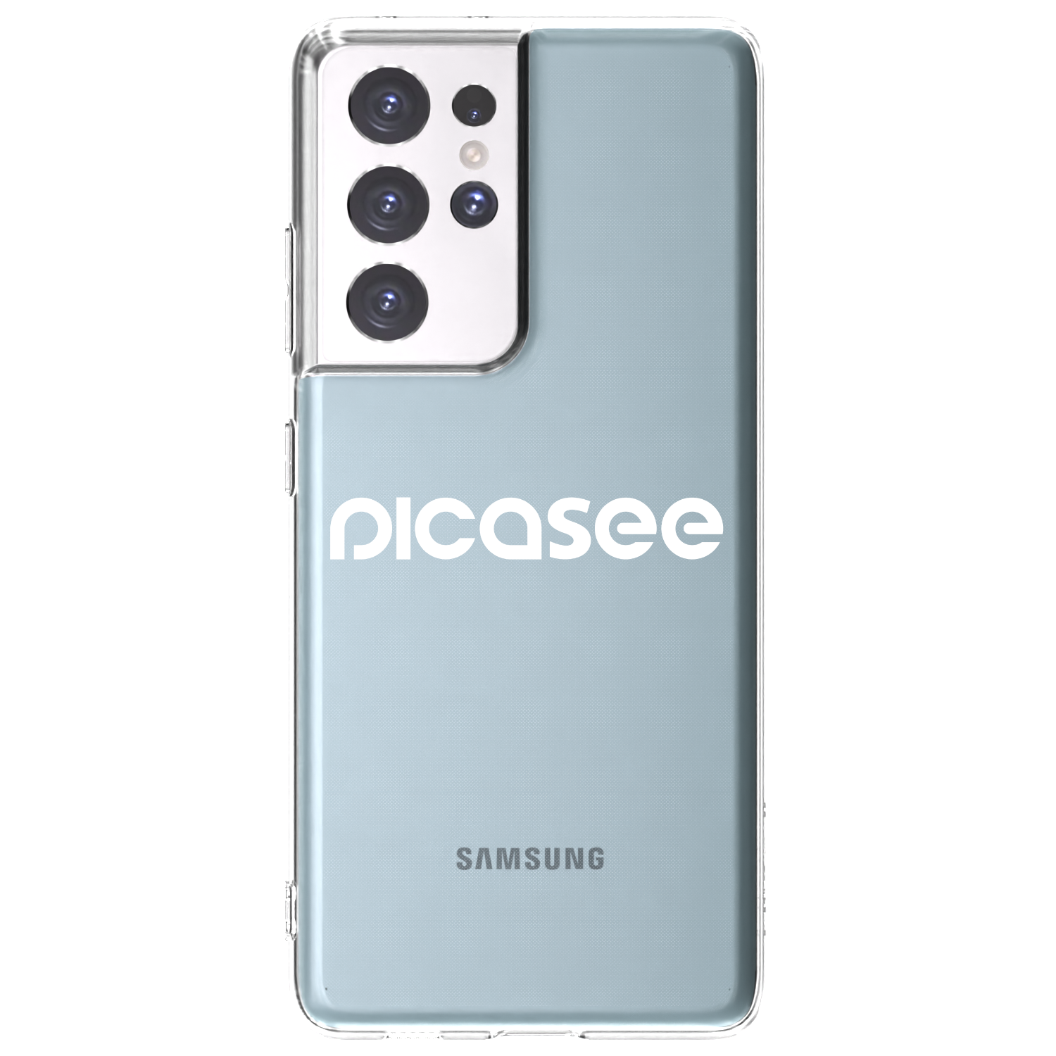 Picasee Samsung Galaxy S21 Ultra 5G G998B Hülle - Transparentes Silikon - Picasee - new logo - white