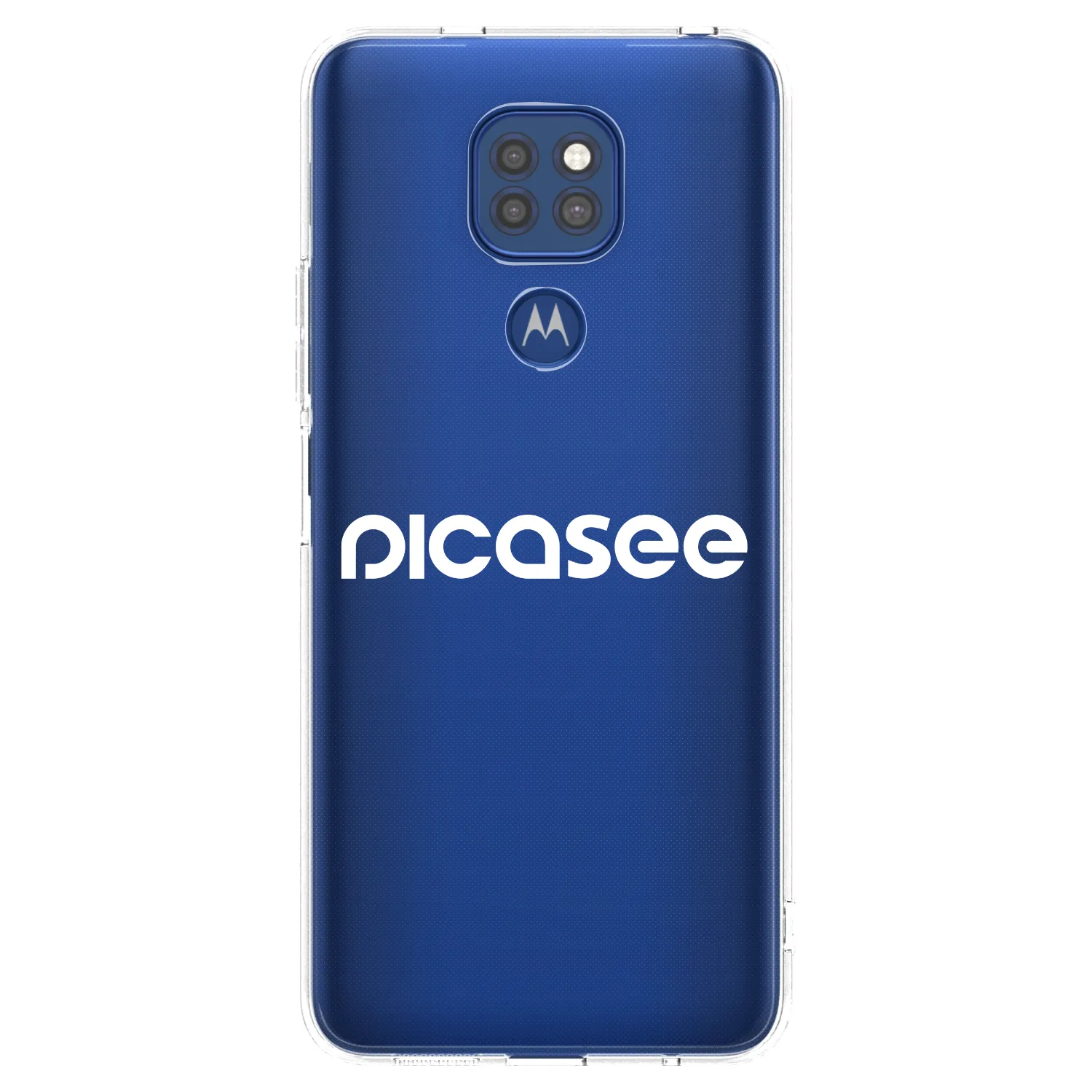 Picasee Motorola Moto G9 Play Hülle - Transparentes Silikon - Picasee - new logo - white