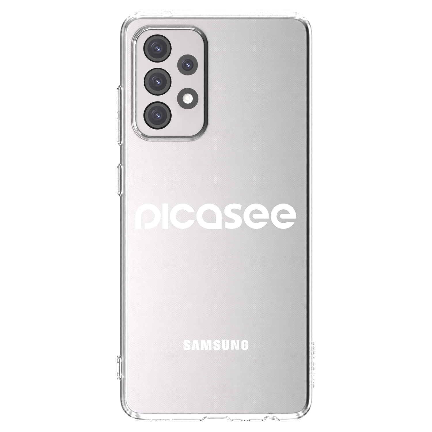 Picasee Samsung Galaxy A52 5G A525F Hülle - Transparentes Silikon - Picasee - new logo - white