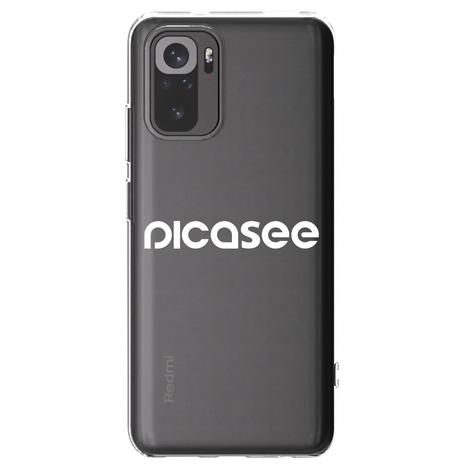 Picasee Xiaomi Redmi Note 10S Hülle - Transparentes Silikon - Picasee - new logo - white
