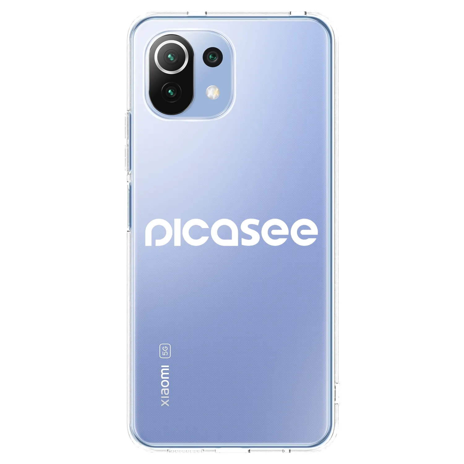 Picasee Xiaomi Mi 11 Lite Hülle - Transparentes Silikon - Picasee - new logo - white