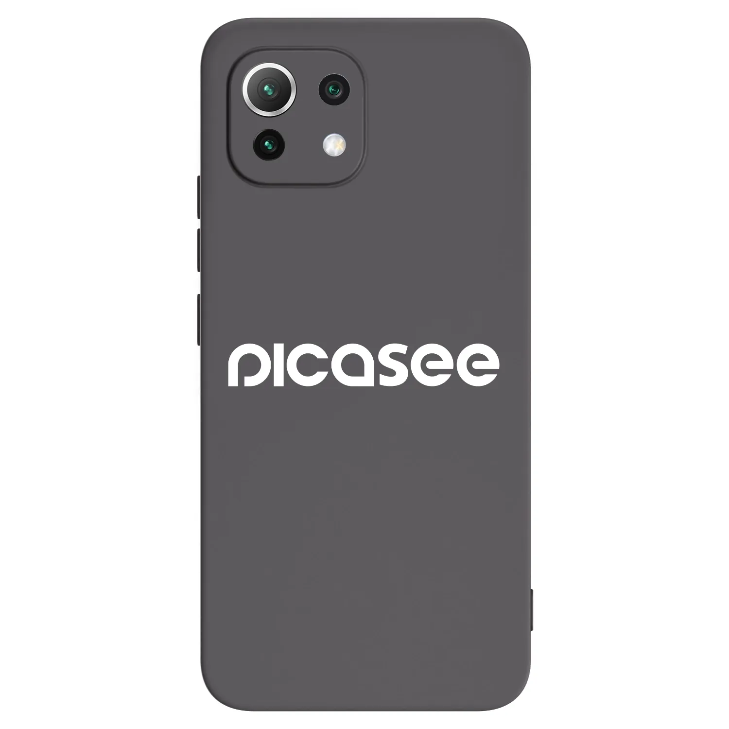 Picasee Xiaomi Mi 11 Lite Hülle - Schwarzes Silikon - Picasee - new logo - white