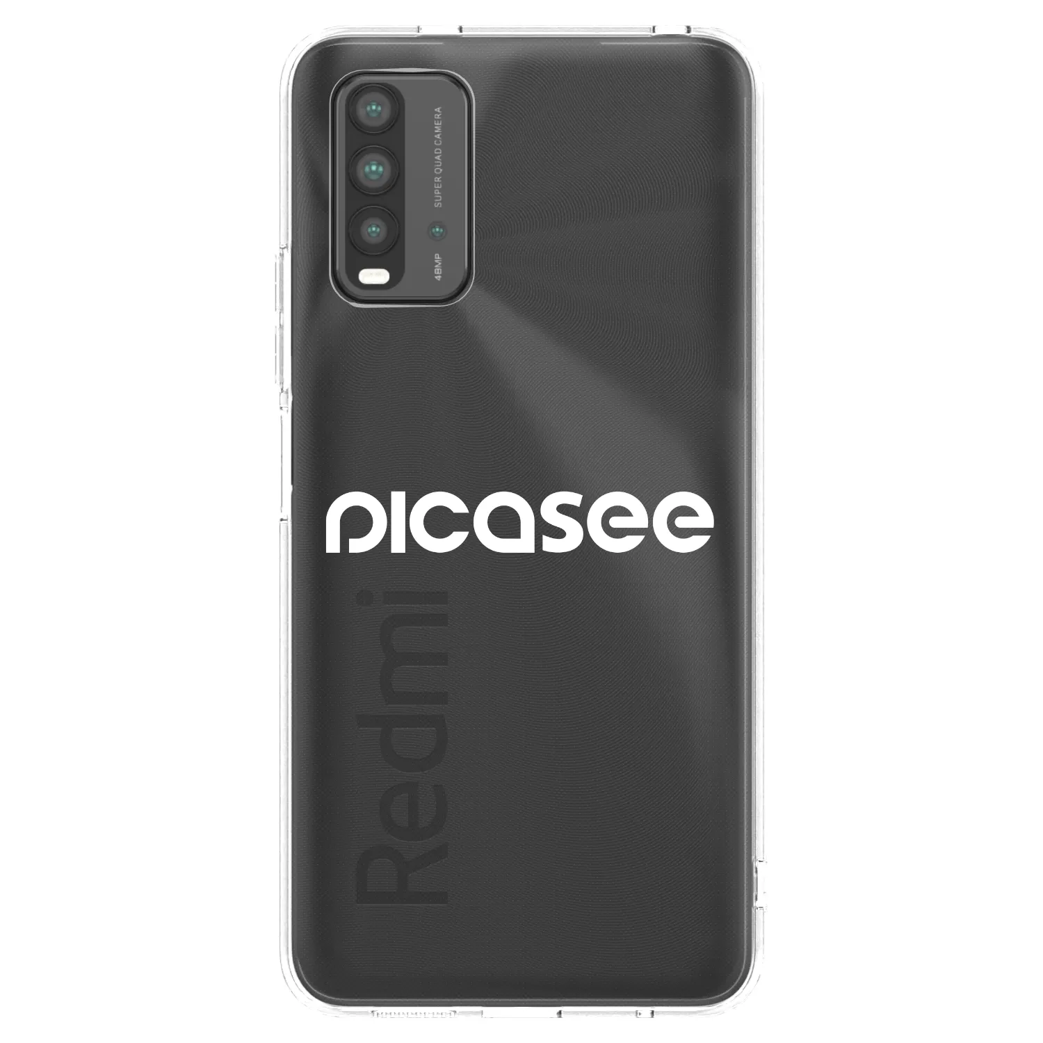 Picasee Xiaomi Redmi 9T Hülle - Transparentes Silikon - Picasee - new logo - white