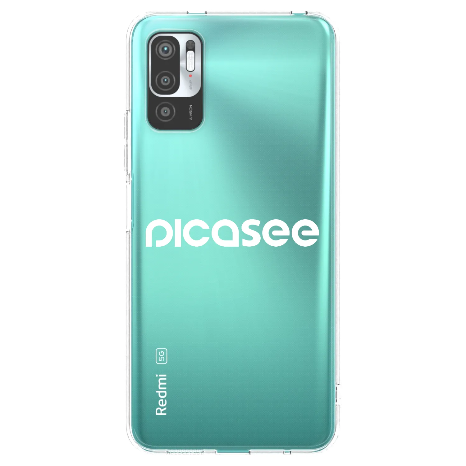 Picasee Xiaomi Redmi Note 10 5G Hülle - Transparentes Silikon - Picasee - new logo - white