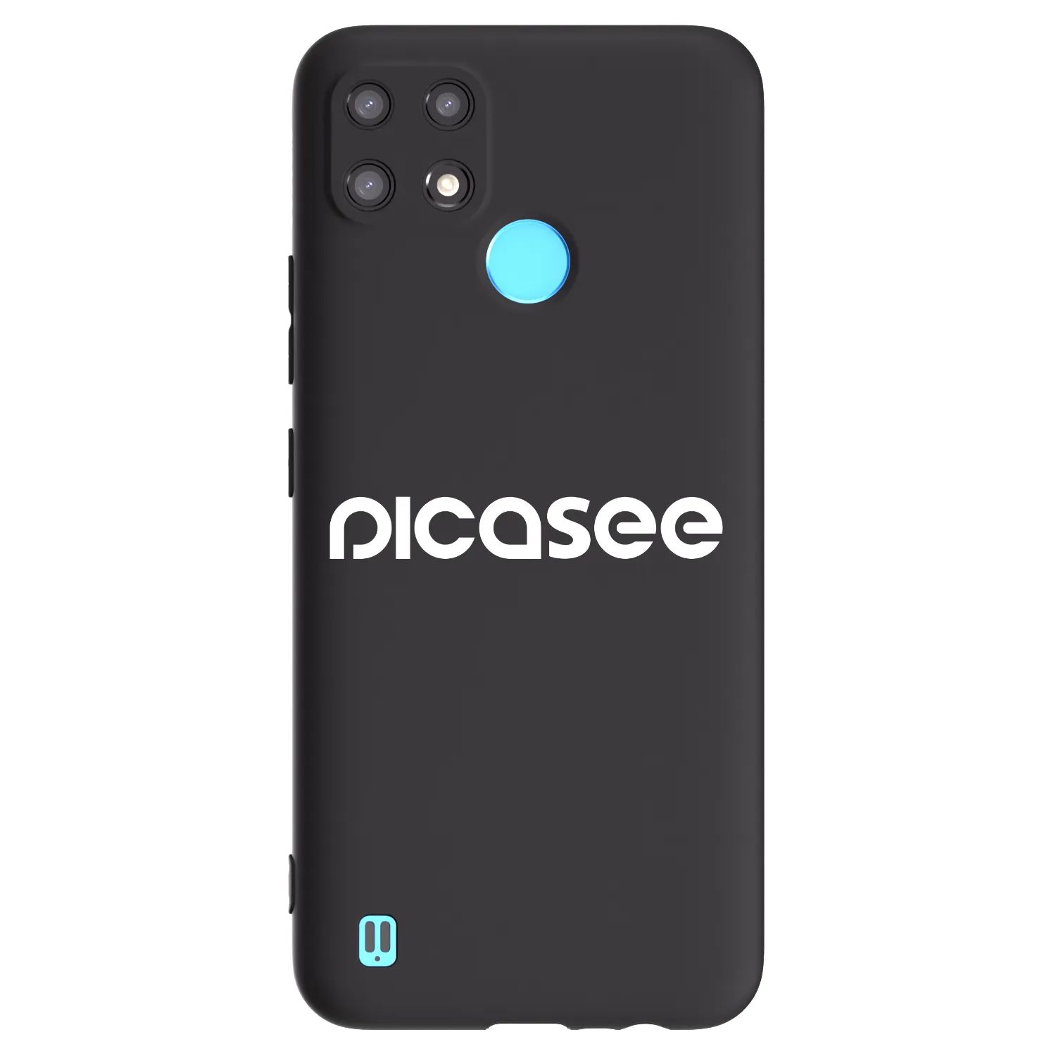 Picasee Realme C21 Hülle - Schwarzes Silikon - Picasee - new logo - white