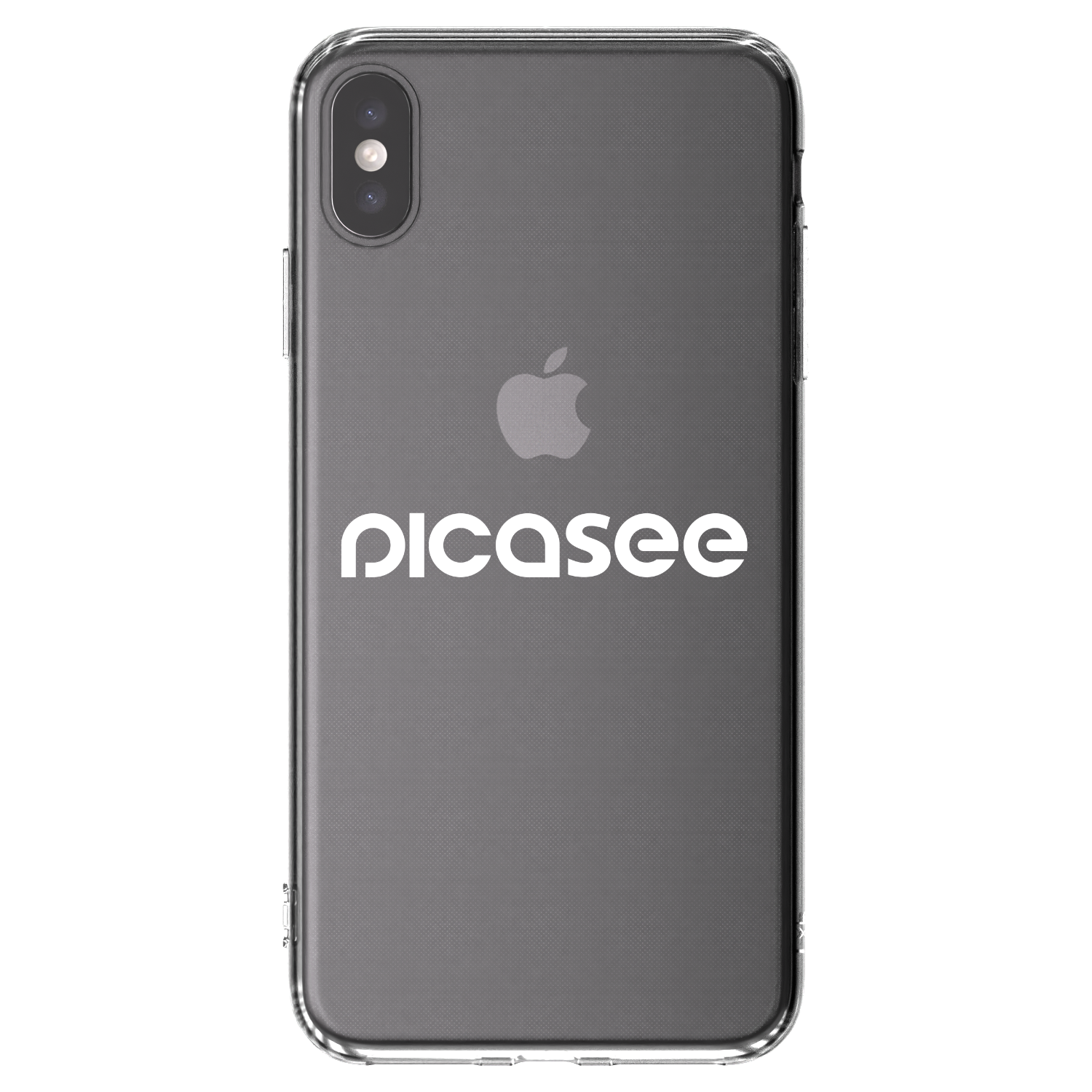 Picasee Apple iPhone XS Max Hülle - Transparentes Silikon - Picasee - new logo - white
