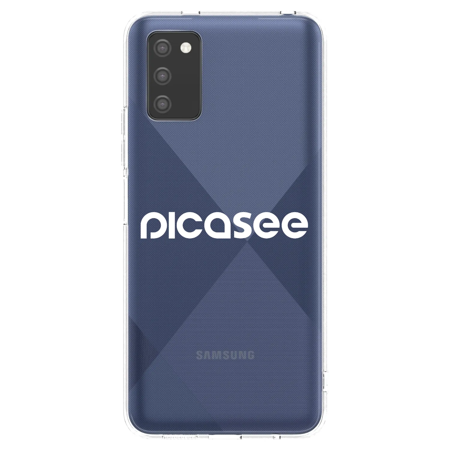Picasee Samsung Galaxy A03s A037G Hülle - Transparentes Silikon - Picasee - new logo - white