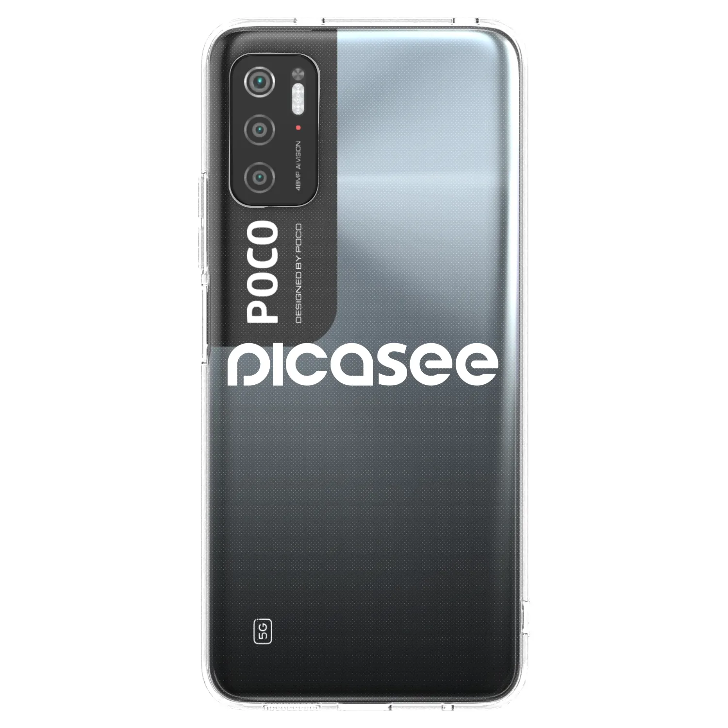 Picasee Xiaomi Poco M3 Pro 5G Hülle - Transparentes Silikon - Picasee - new logo - white