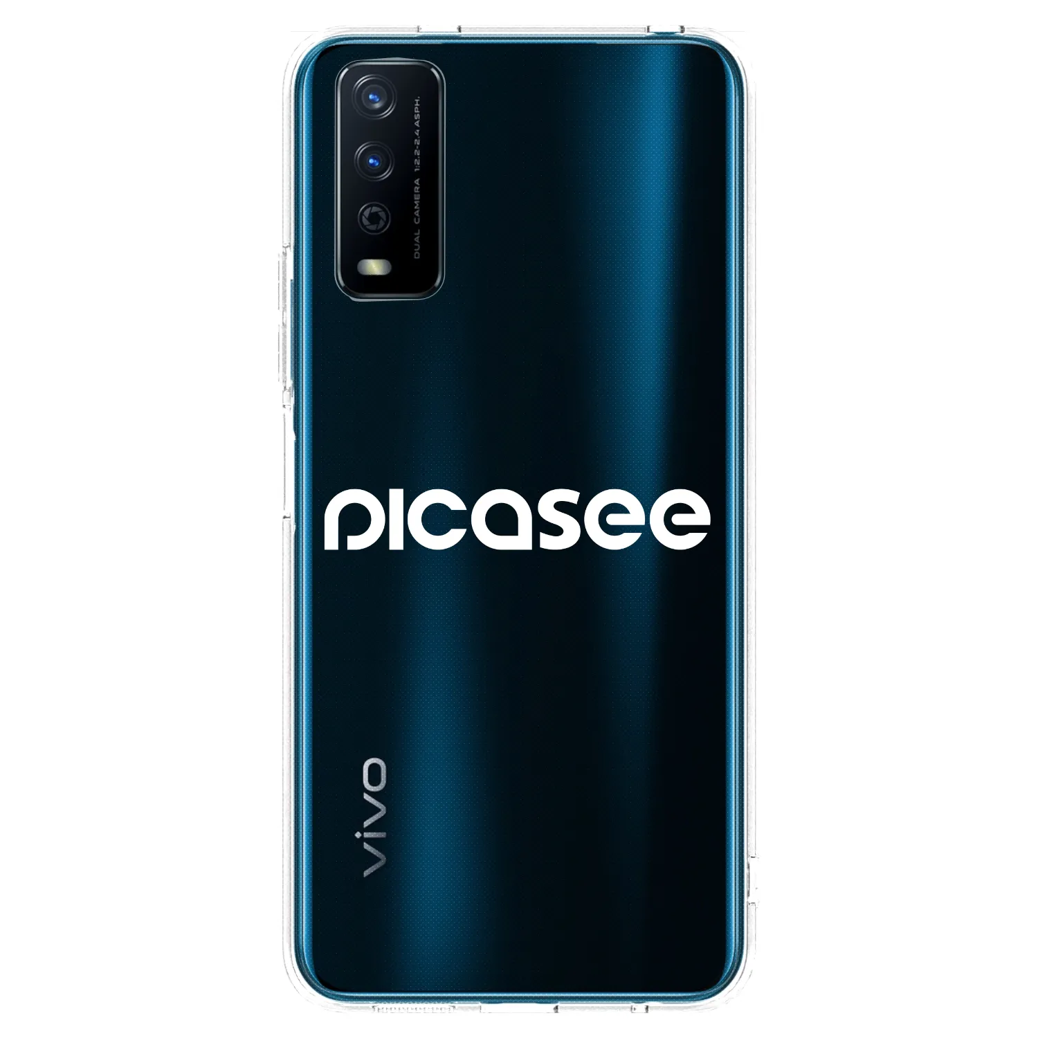 Picasee Vivo Y11s Hülle - Transparentes Silikon - Picasee - new logo - white