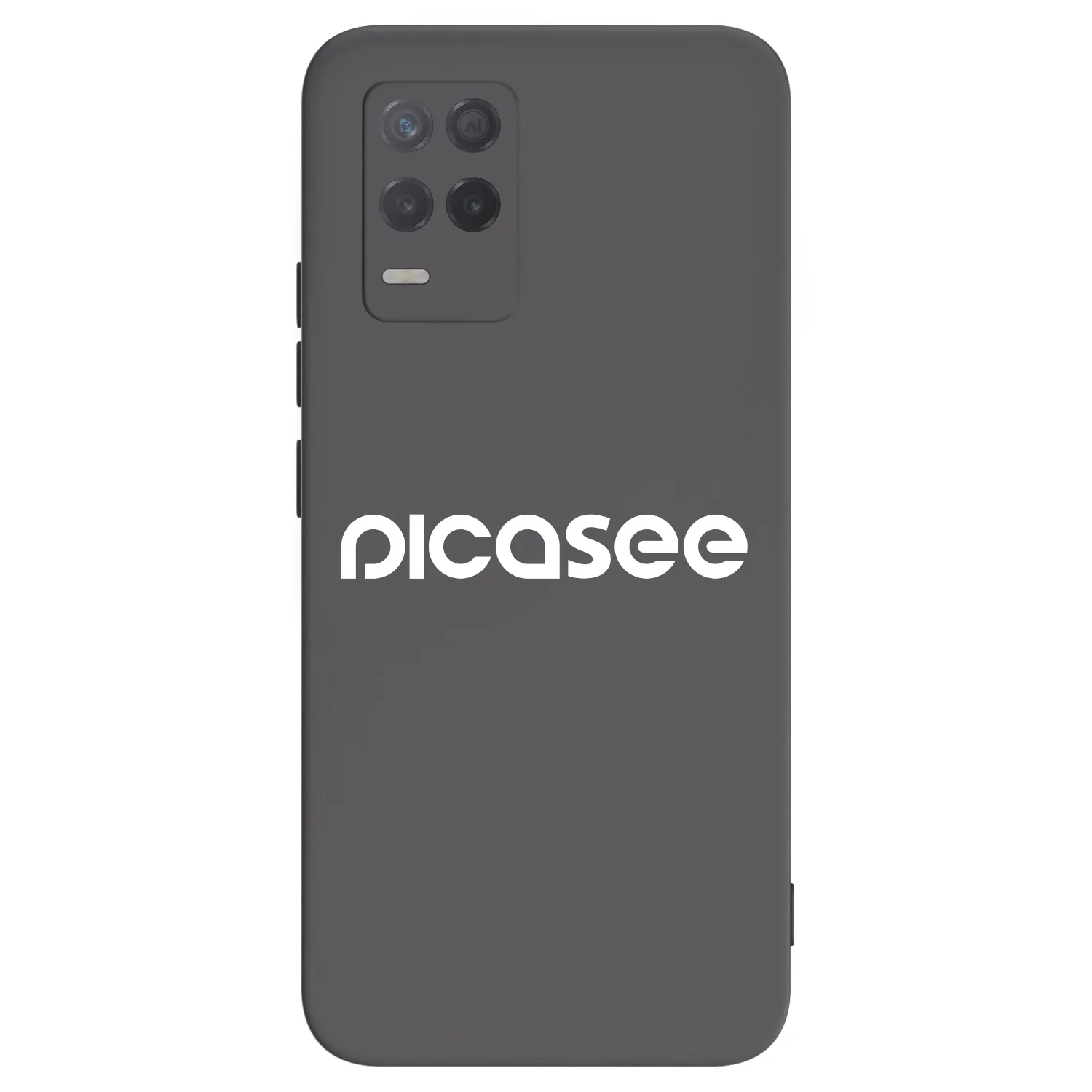 Picasee Realme 8 5G Hülle - Schwarzes Silikon - Picasee - new logo - white