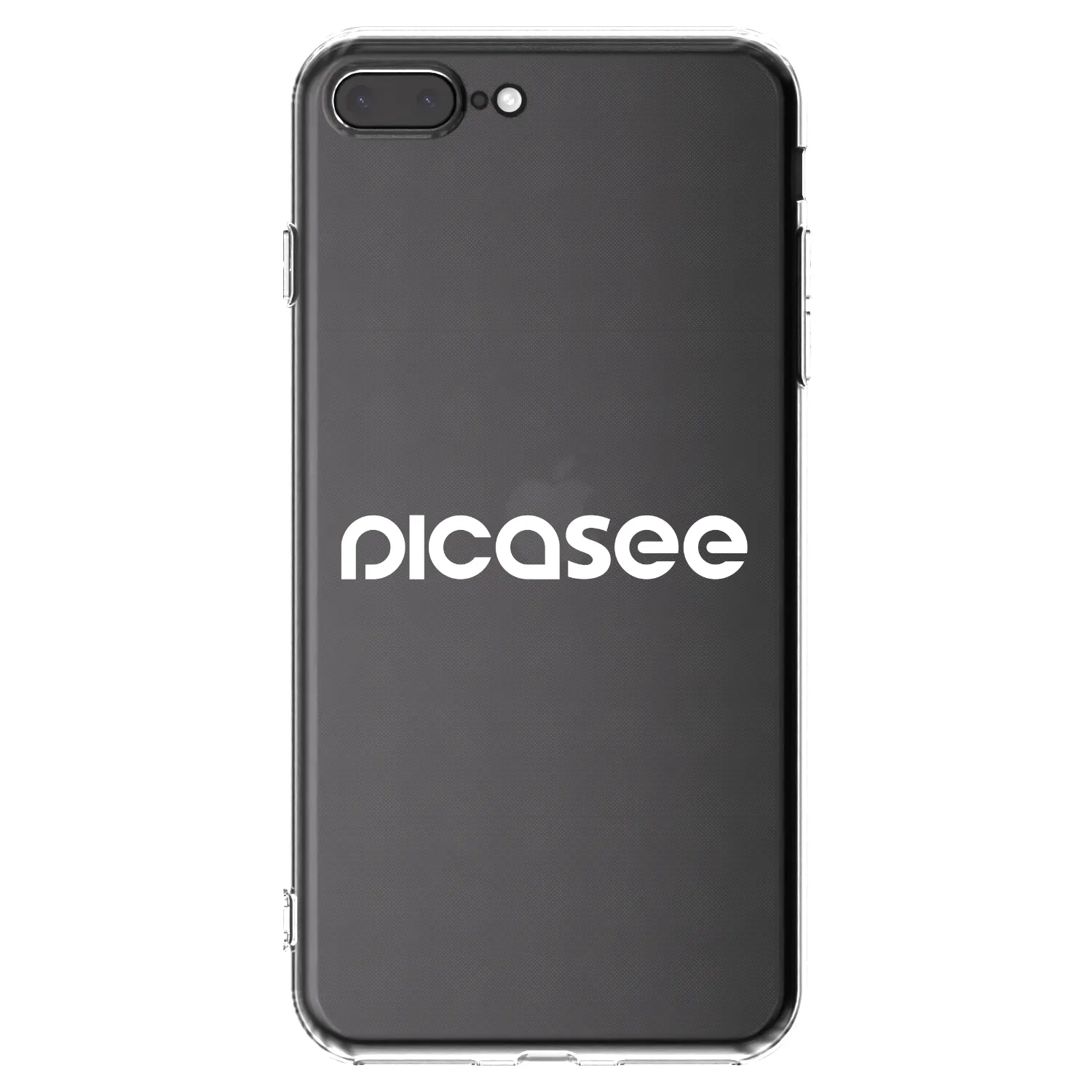Picasee Apple iPhone 7 Plus Hülle - Transparentes Silikon - Picasee - new logo - white