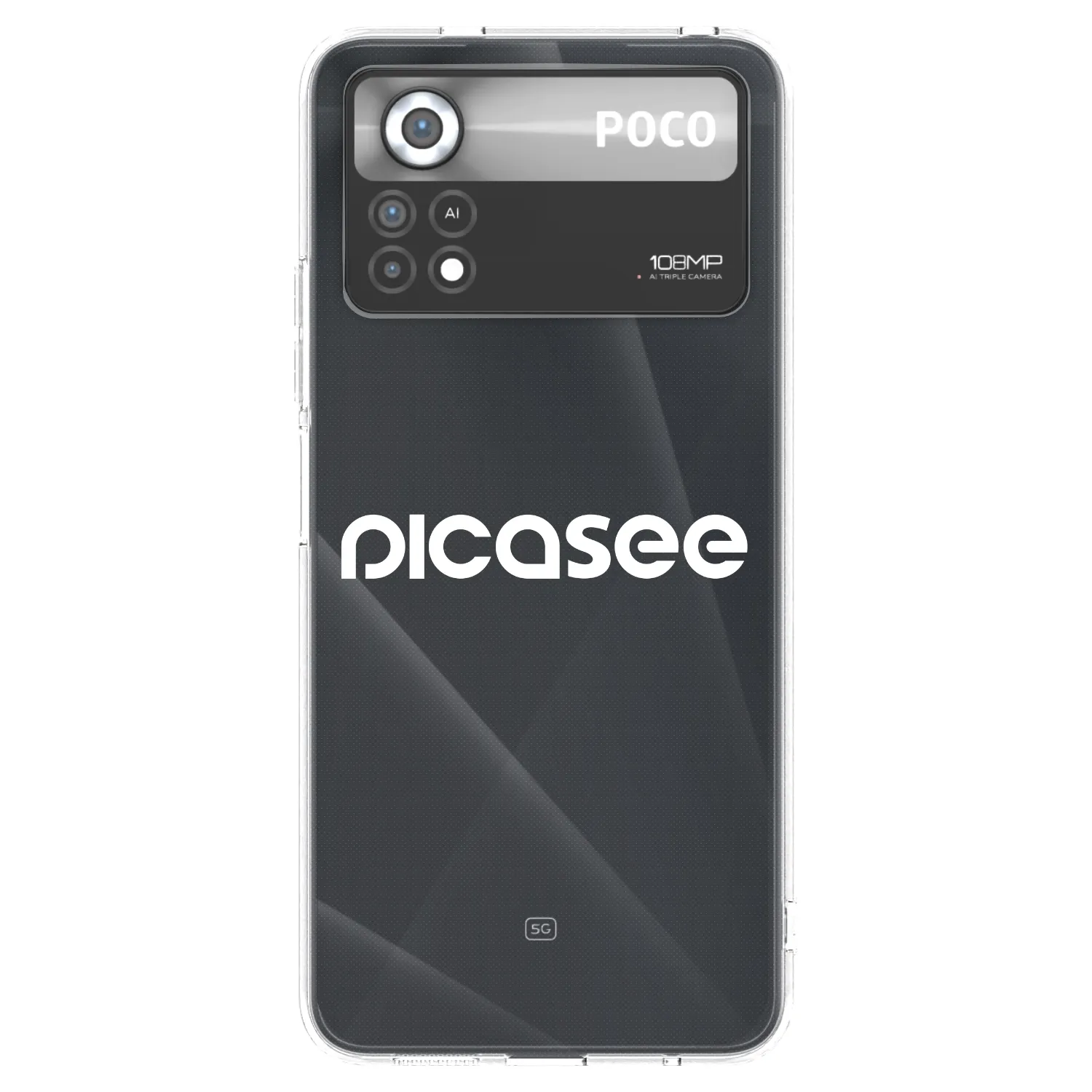 Picasee Xiaomi Poco X4 Pro 5G Hülle - Transparentes Silikon - Picasee - new logo - white