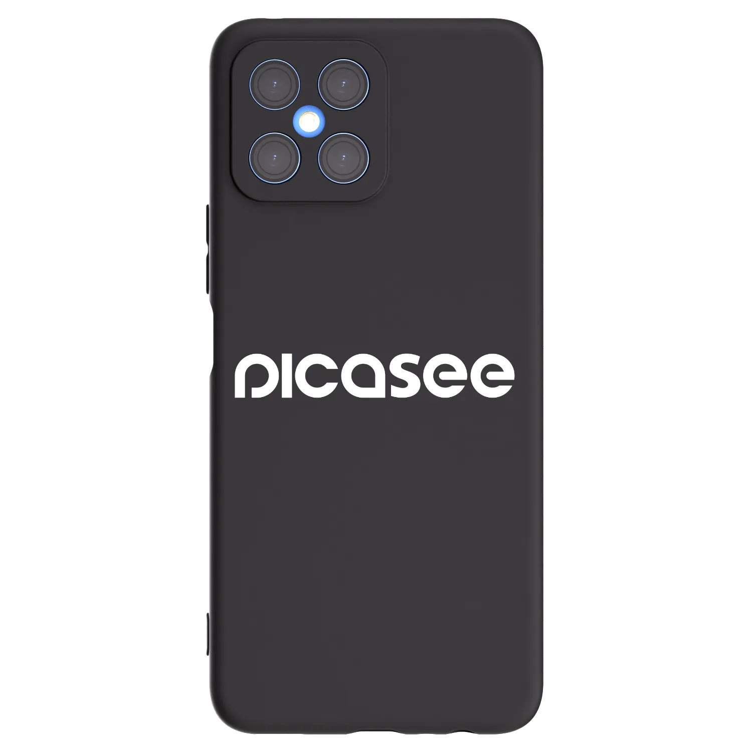 Picasee Honor X8 4G Hülle - Schwarzes Silikon - Picasee - new logo - white