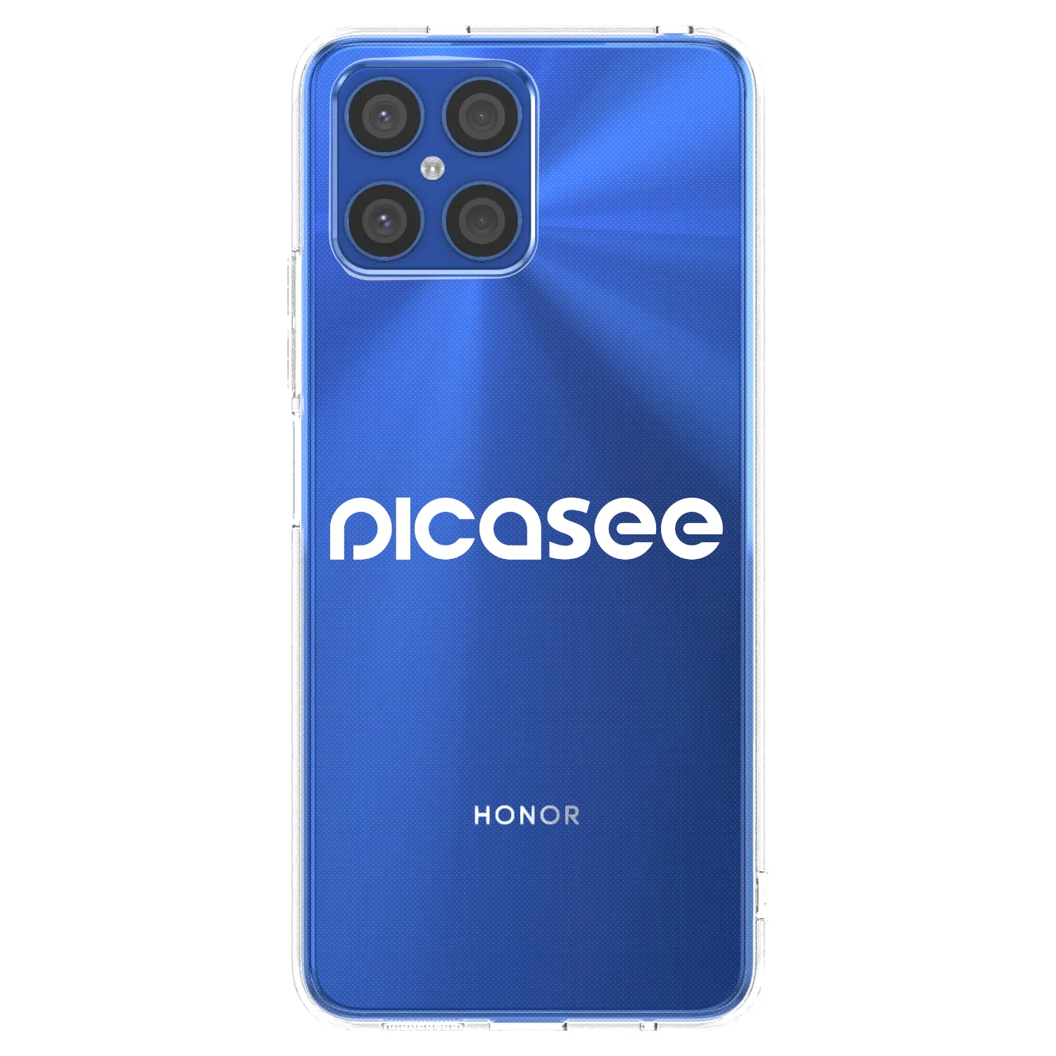 Picasee Honor X8 4G Hülle - Transparentes Silikon - Picasee - new logo - white