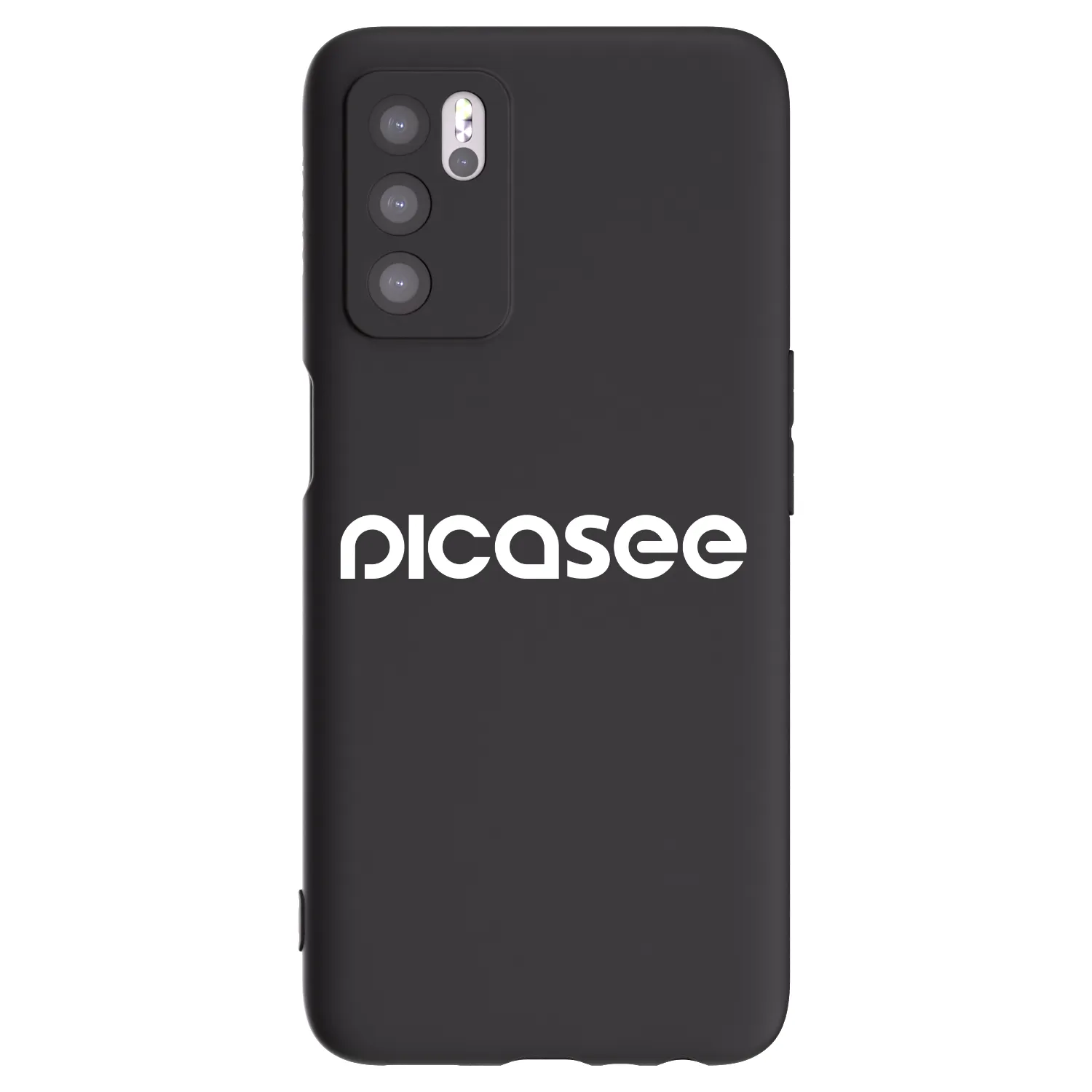 Picasee OPPO A16 Hülle - Schwarzes Silikon - Picasee - new logo - white