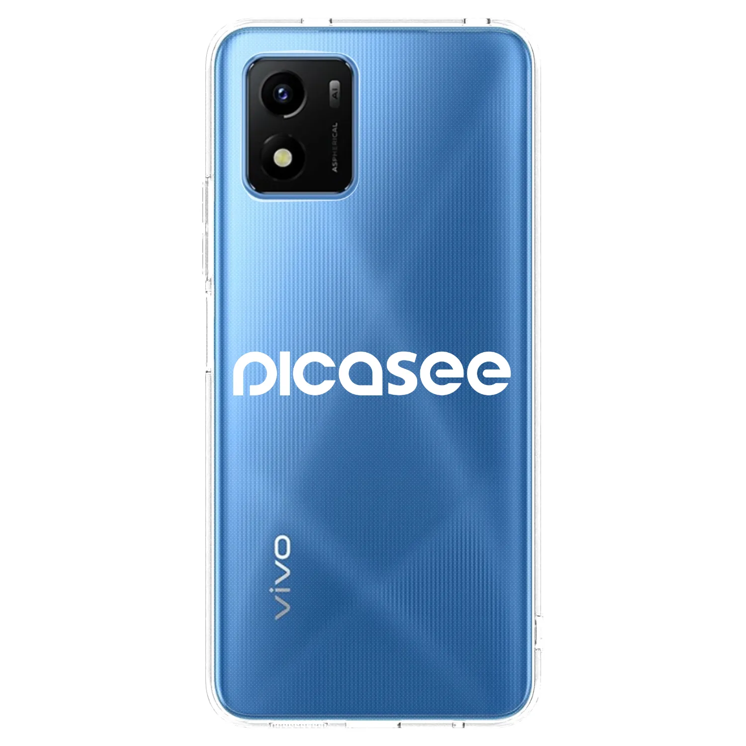 Picasee Vivo Y01 Hülle - Transparentes Silikon - Picasee - new logo - white