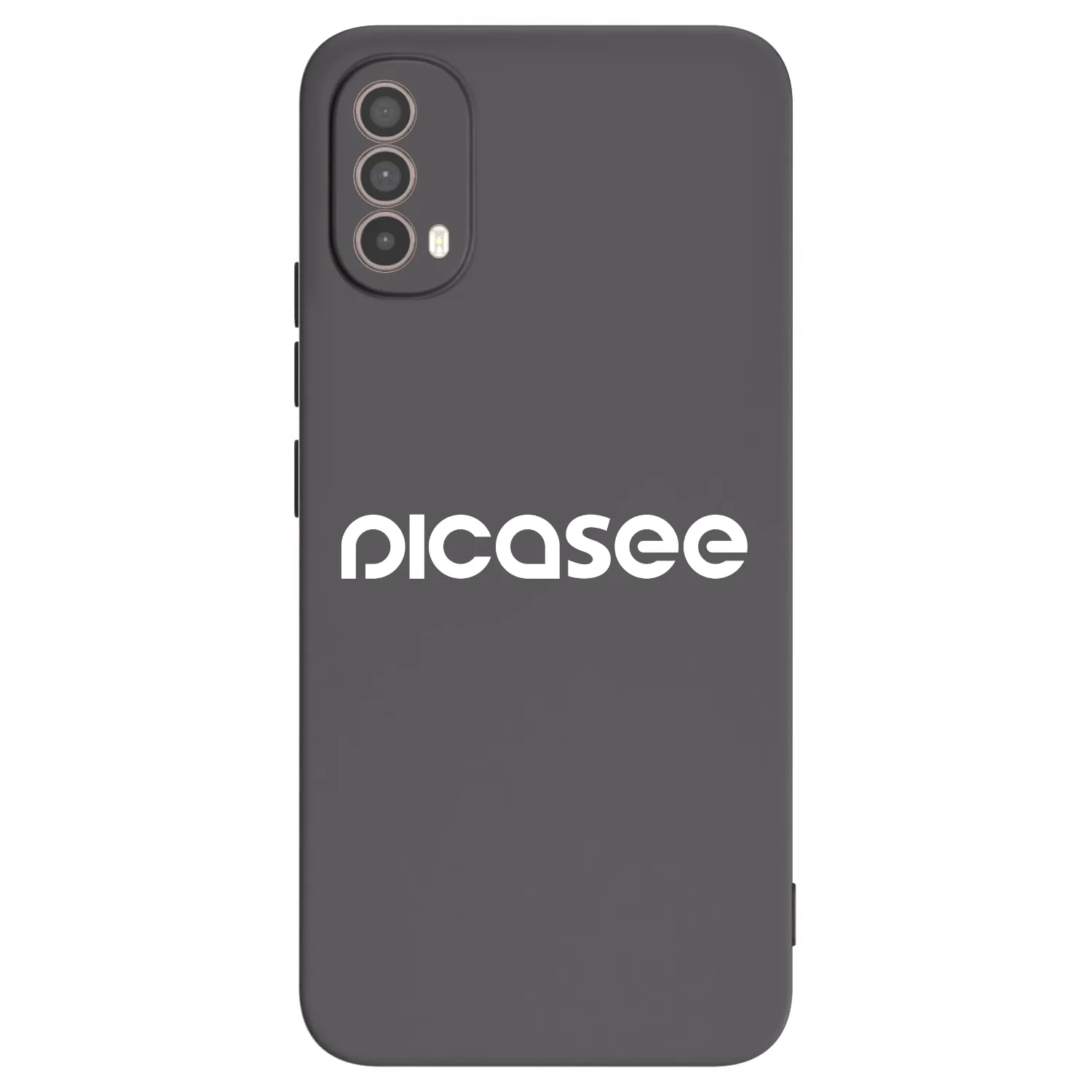 Picasee Motorola Moto E40 Hülle - Schwarzes Silikon - Picasee - new logo - white