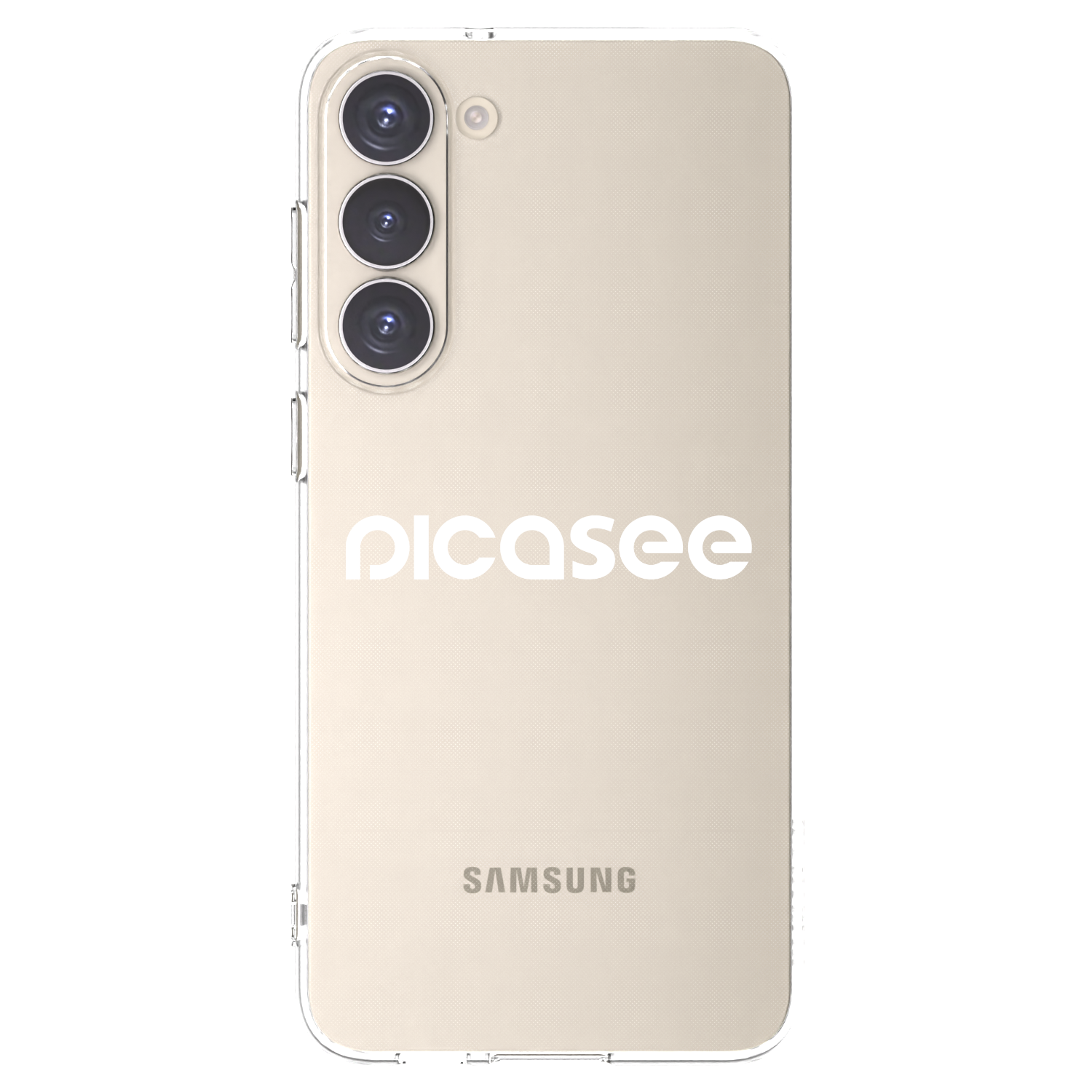 Picasee Samsung Galaxy S23+ 5G Hülle - Transparentes Silikon - Picasee - new logo - white