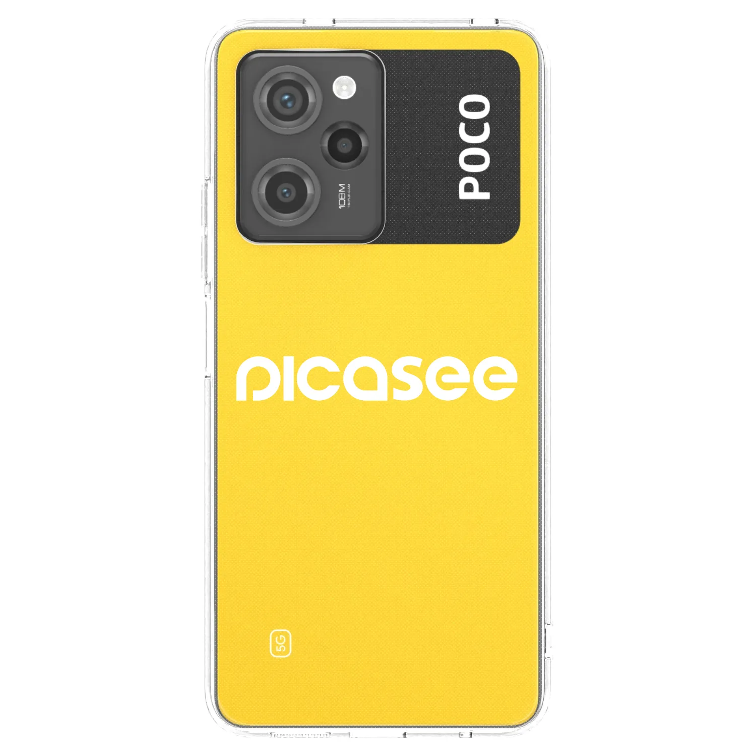 Picasee Xiaomi Poco X5 Pro Hülle - Transparentes Silikon - Picasee - new logo - white