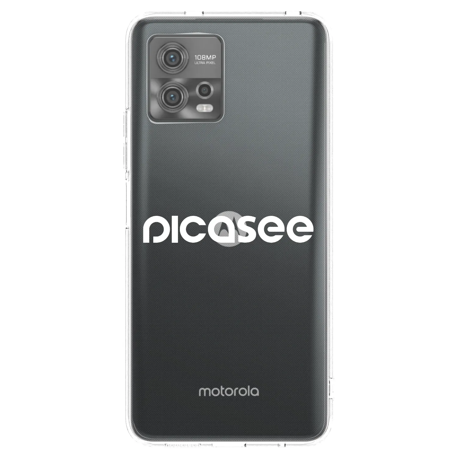 Picasee Motorola Moto G72 Hülle - Transparentes Silikon - Picasee - new logo - white