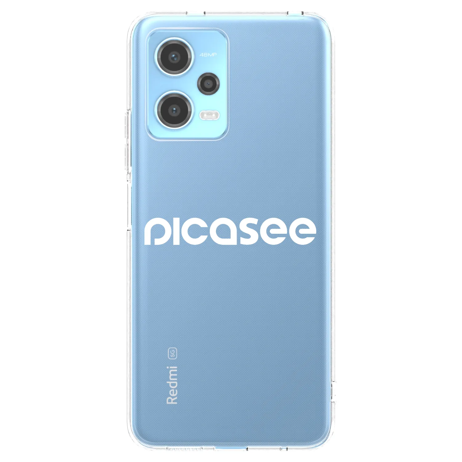 Picasee Xiaomi Redmi Note 12 5G Hülle - Transparentes Silikon - Picasee - new logo - white