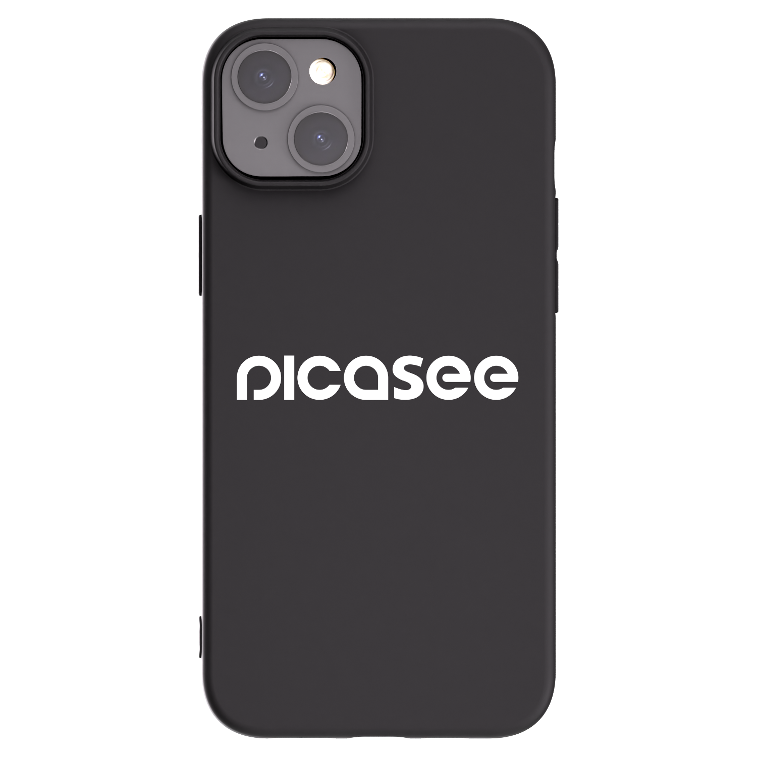 Picasee Apple iPhone 15 Plus Hülle - Schwarzes Silikon - Picasee - new logo - white