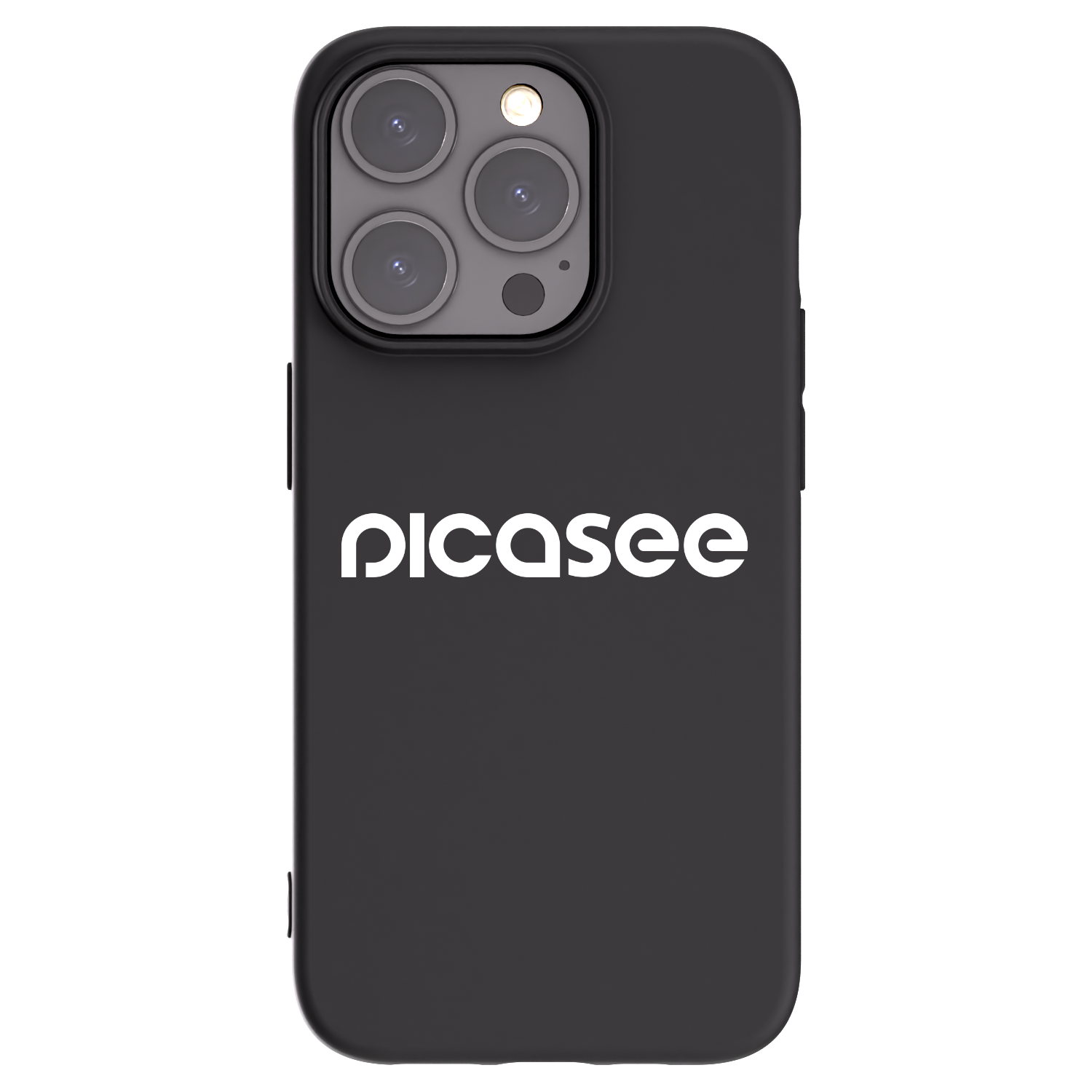 Picasee Apple iPhone 15 Pro Hülle - Schwarzes Silikon - Picasee - new logo - white