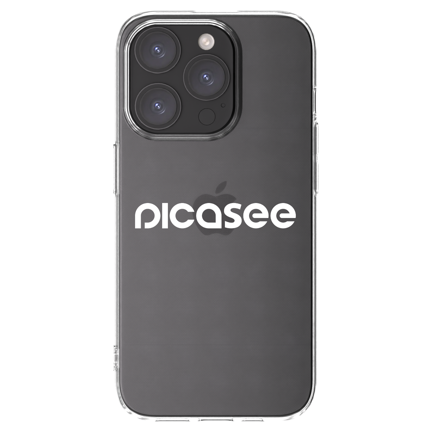 Picasee Apple iPhone 15 Pro Hülle - Transparentes Silikon - Picasee - new logo - white