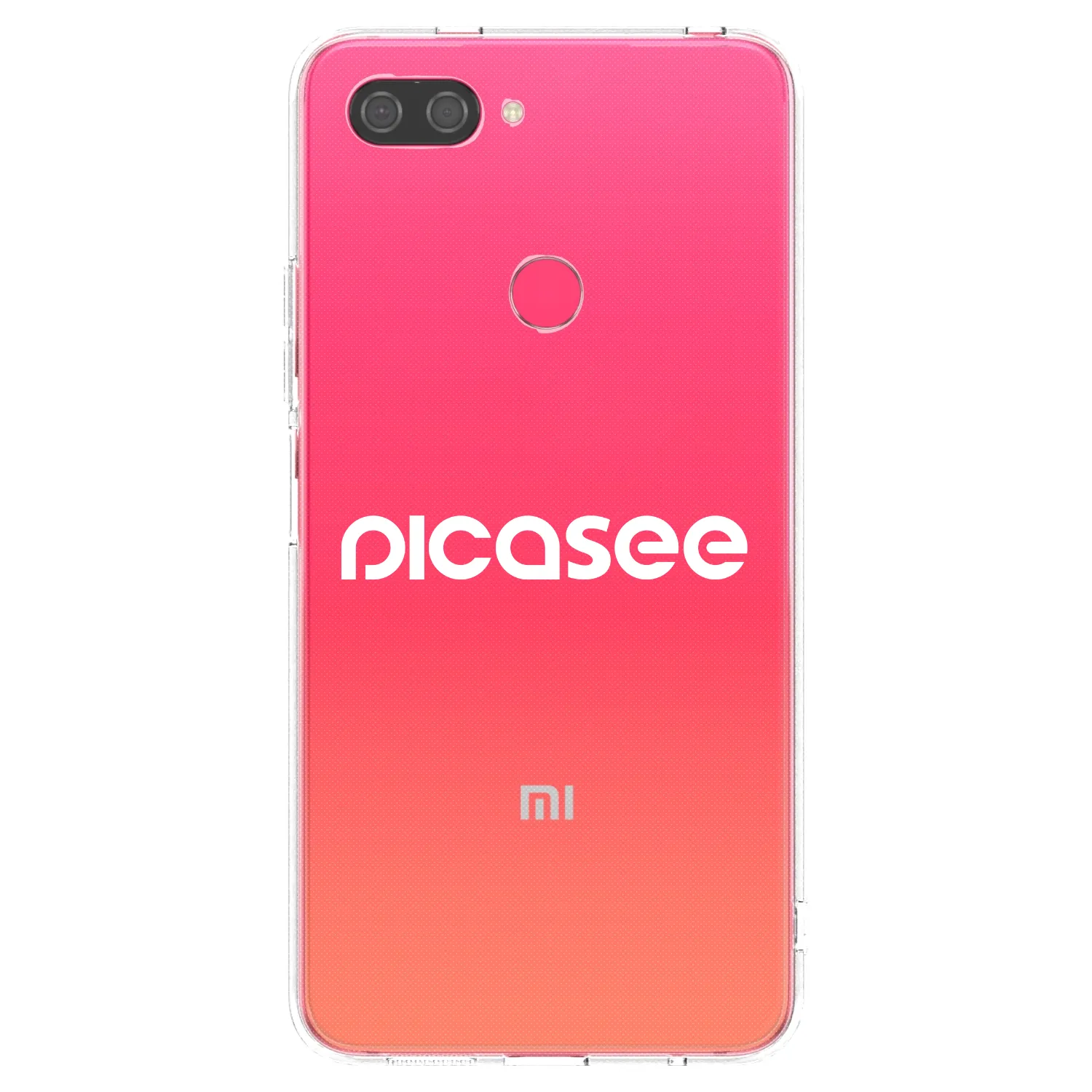 Picasee Xiaomi Mi 8 Lite Hülle - Transparentes Silikon - Picasee - new logo - white