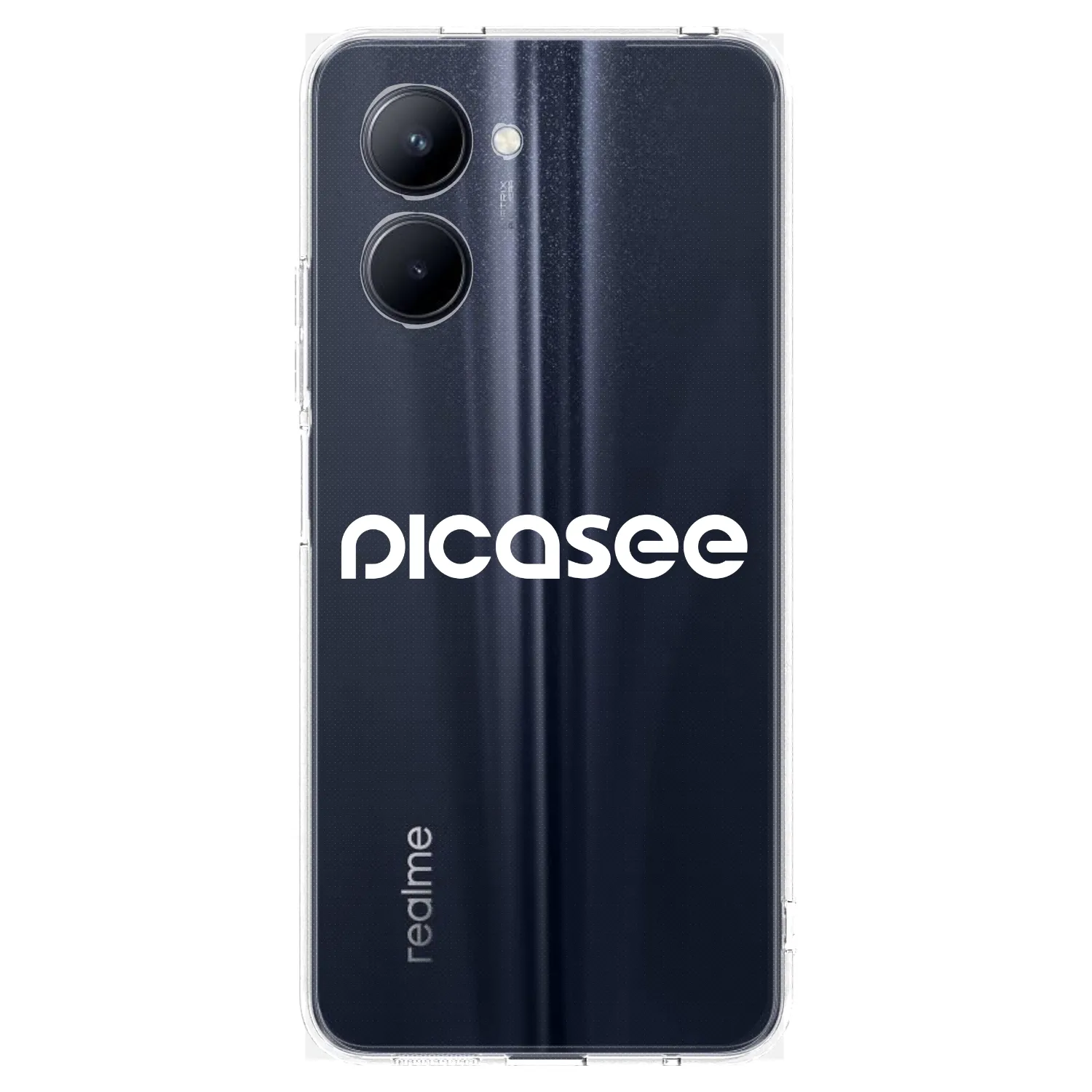 Picasee Realme C33 (2023) Hülle - Transparentes Silikon - Picasee - new logo - white