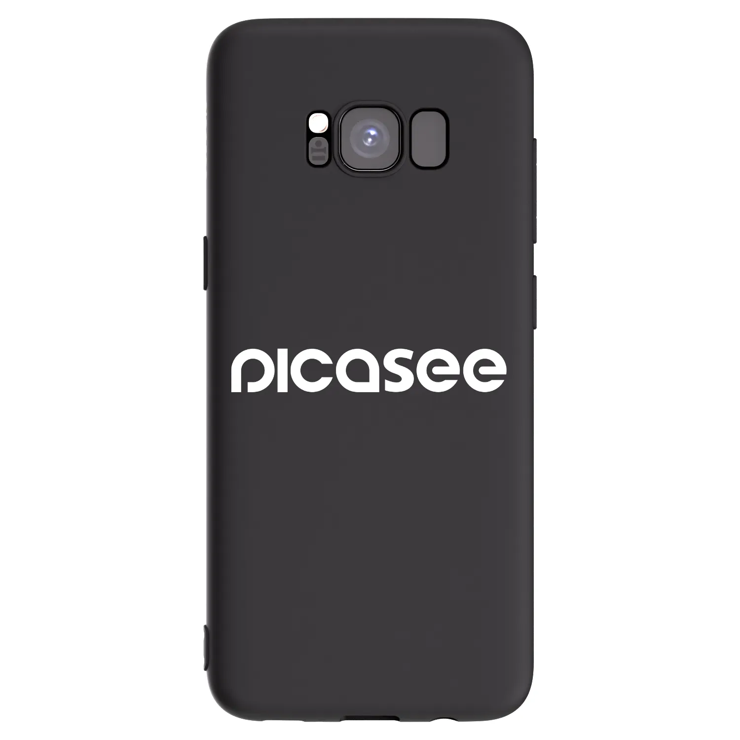 Picasee Samsung Galaxy S8 G950F Hülle - Schwarzes Silikon - Picasee - new logo - white