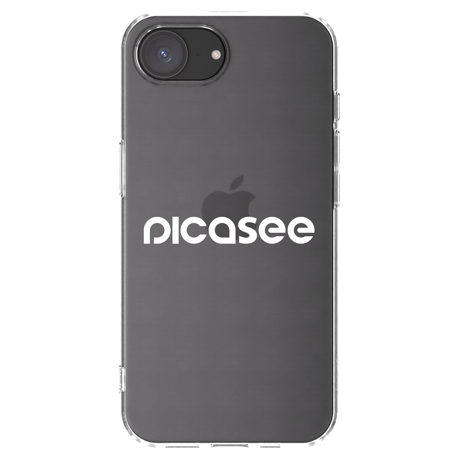 Picasee Apple iPhone 16e Hülle - Transparentes Silikon - Picasee - new logo - white