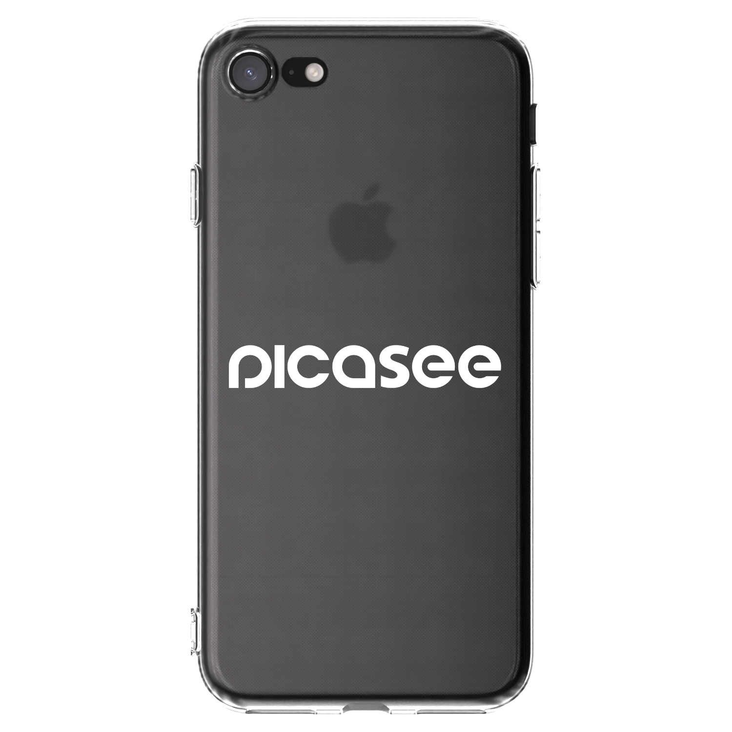 Picasee Apple iPhone 7 Hülle - Transparentes Silikon - Picasee - new logo - white